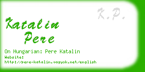 katalin pere business card